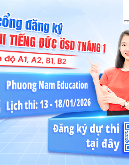 Thông báo tổ chức kỳ thi cấp Chứng chỉ năng lực tiếng Đức ÖSD tháng 01/2026