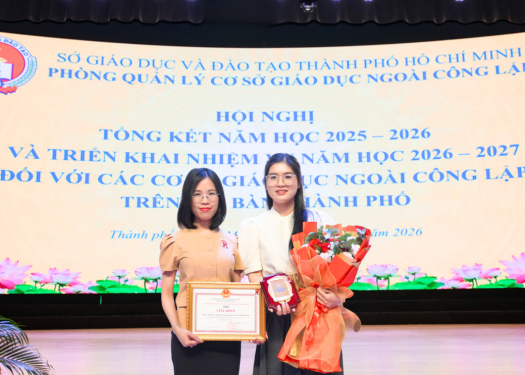 Phuong Nam Education vinh dự nhận giấy khen từ Sở GD&ĐT TP.HCM tại hội nghị tổng kết năm học 2025 - 2026