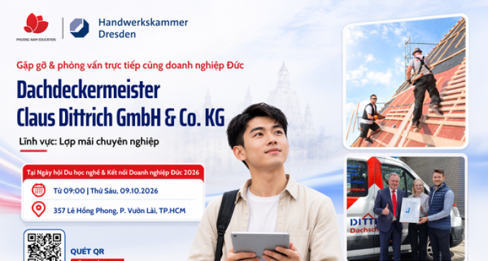 Gặp gỡ & phỏng vấn trực tiếp cùng doanh nghiệp Đức: Dachdeckermeister Claus Dittrich GmbH & Co. KG