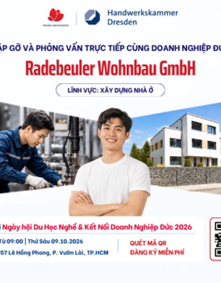 Gặp gỡ & phỏng vấn trực tiếp cùng doanh nghiệp Đức: Radebeuler Wohnbau - Lĩnh vực Xây dựng nhà ở