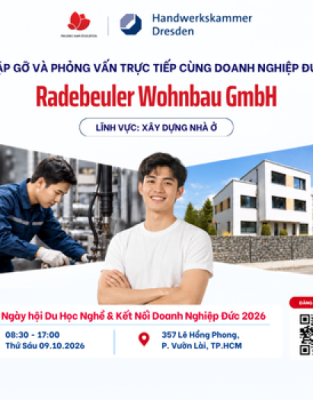 Gặp gỡ & phỏng vấn trực tiếp cùng doanh nghiệp Đức: Radebeuler Wohnbau - Lĩnh vực Xây dựng nhà ở