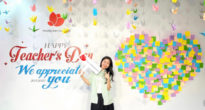 Trái tim tri ân - Món quà 20.11 ý nghĩa của Phuong Nam Education và học viên gửi đến quý Thầy Cô