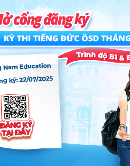 Thông báo tổ chức kỳ thi cấp Chứng chỉ năng lực tiếng Đức ÖSD tháng 08/2025